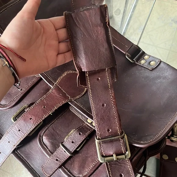 Leather Satchel Bag - Picture 12 of 12